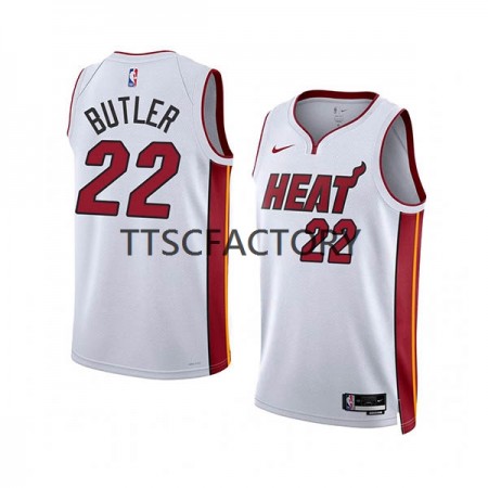 Maillot Basket Miami Heat Jimmy Butler 22 Nike 2022-23 Association Edition Blanc Swingman - Homme